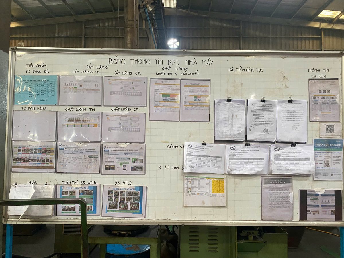 Lidovit factory KPI production management board Vietnam