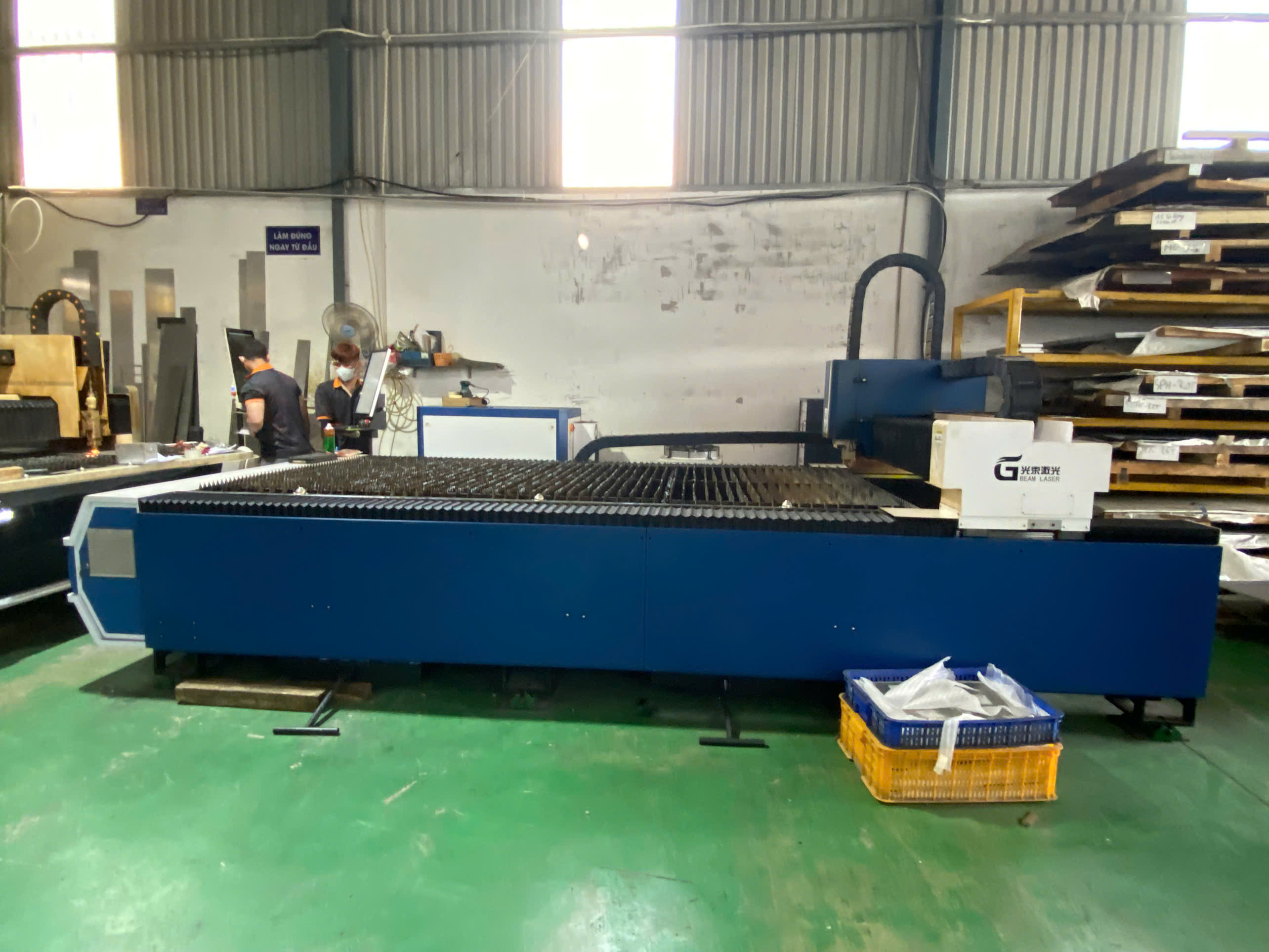 Laser cutting machine at MS Technical factory